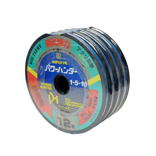 YGK エックスブレイド(X-BRAID) パワーハンター1・5・10 100m-4連結(400m) 12号52kg