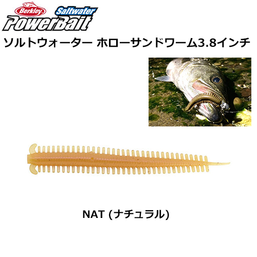 バークレイ(Berkley) SW ホローサンドワーム3.8 PBSSHS3.8-NAT ナチュラル