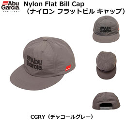 アブガルシア(Abu Garcia) ナイロンフラットビル キャップ チャコールグレー