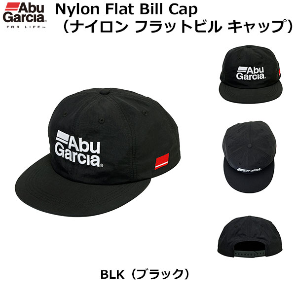 アブガルシア(Abu Garcia) ナイロンフラットビル キャップ ブラック