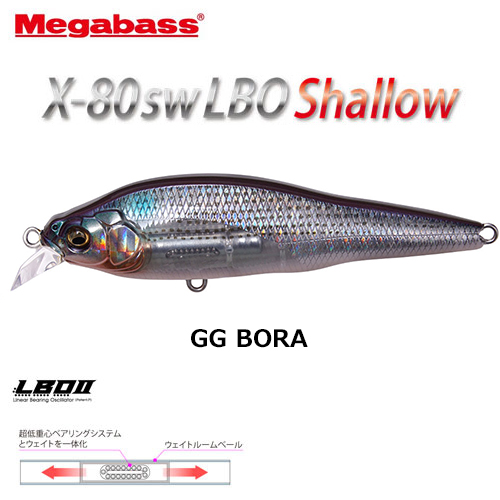 メガバス(MEGABASS) X-80SW LBO SHALLOW GG ボラ