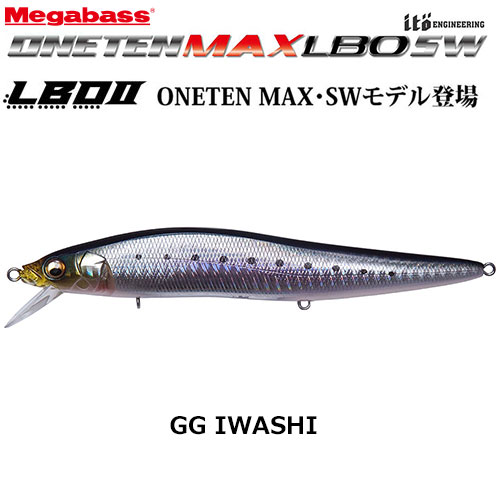 メガバス(MEGABASS) ONETEN MAX LBO SW GG イワシ