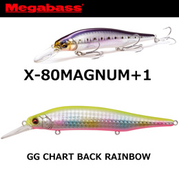 メガバス(MEGABASS) X-80 MAGNUM+1 GG チャートバックレインボーPB