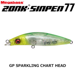 メガバス(MEGABASS) ZONK SINPEN 77 GP スパークリングチャートヘッド