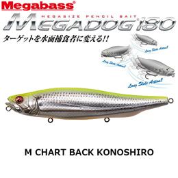 メガバス(MEGABASS) MEGADOG 180 M チャートバックコノシロ ★お一人様一個まででお願いします。
