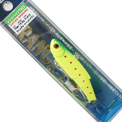 バスデイ(Bassday) レンジバイブ 70ES P-412 ライムチャートヘッドイワシ