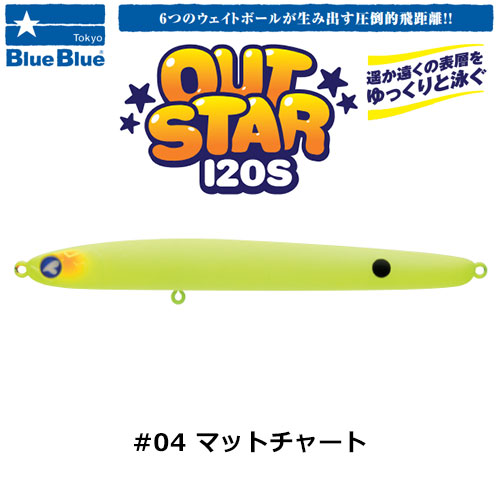 ブルーブルー(BlueBlue) アウトスター120S #04 マットチャート ★お一人様同色1個までお願いしまででお願いします。