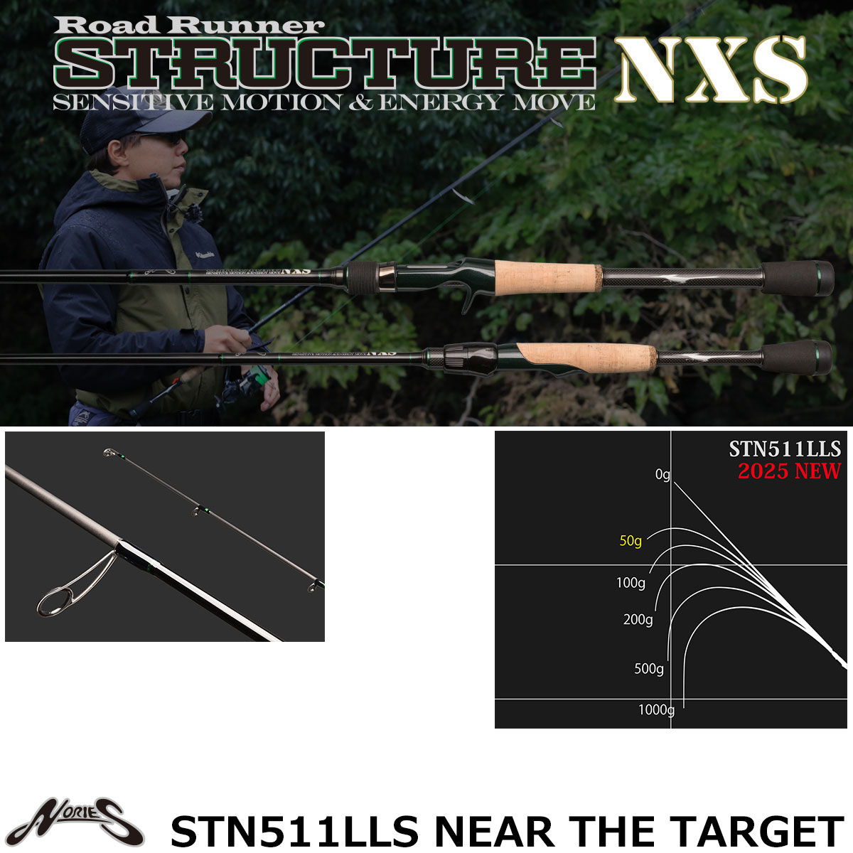 ノリーズ ロードランナー・ストラクチャーNXS STN511LLS ニアザターゲット