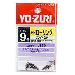 ヨーヅリ(YO-ZURI) [HP]ローリングスイベル 黒 9号