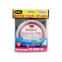 デュエル(DUEL) 魚に見えないピンクフロロ ショックリーダー 30m 150Lbs SP ステルスピンク ★特別価格