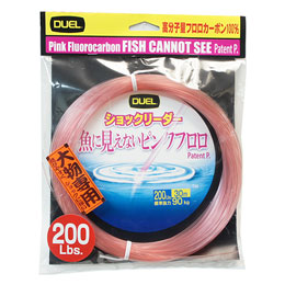 デュエル(DUEL) 魚に見えないピンクフロロ ショックリーダー 30m 200Lbs SP ステルスピンク ★特別価格