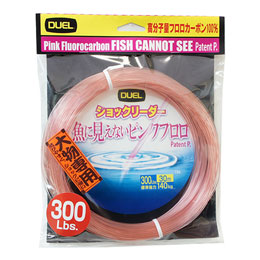 デュエル(DUEL) 魚に見えないピンクフロロ ショックリーダー 30m 300Lbs SP ステルスピンク ★特別価格