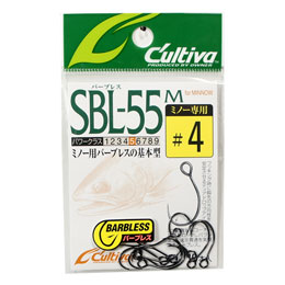 オーナー シングル55バーブレス(ミノー用) SBL-55M #4