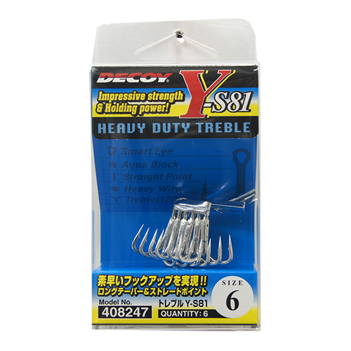 デコイ(カツイチ)  Y-S81 トレブル #6 TIN