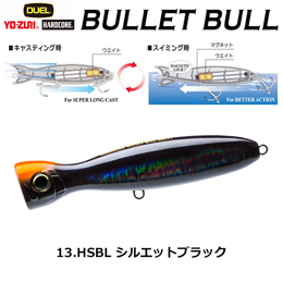 デュエル(DUEL) ハードコア バレットブル (F)130mm 13 HSBL シルエットブラック