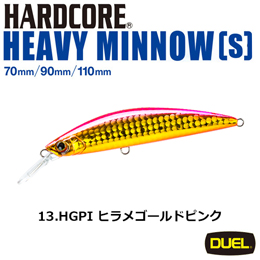 デュエル(DUEL) ハードコア ヘビーミノー (S) 110mm 13 HGPI ヒラメゴールドピンク