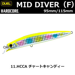 デュエル(DUEL) ハードコア ミッドダイバー (F) 95mm 11 HCCA チャートキャンディー　★特別価格