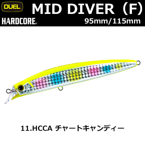 デュエル(DUEL) ハードコア ミッドダイバー (F) 95mm 11 HCCA チャートキャンディー　★特別価格