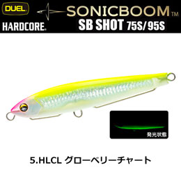 デュエル(DUEL) ソニックブーム SBショット 75S 75mm 05 HLCL グローベリーチャート