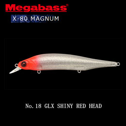 メガバス(MEGABASS) X-80 MAGNUM 18 GLX シャイニーレッドヘッド